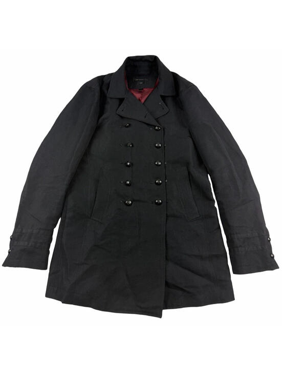 John Varvatos Other - John Varvatos USA Luxe Double Breasted Pea Coat Cotton Linen Black Size S
